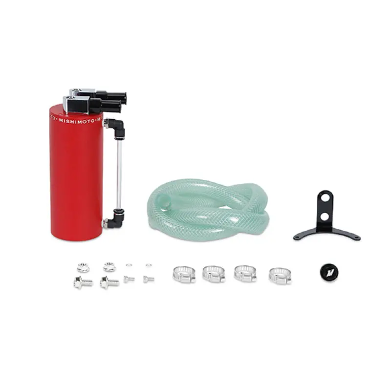 Mishimoto Universal Small Aluminum Oil Catch Can - Wrinkle Red - Mmocc-Sawrd 1
