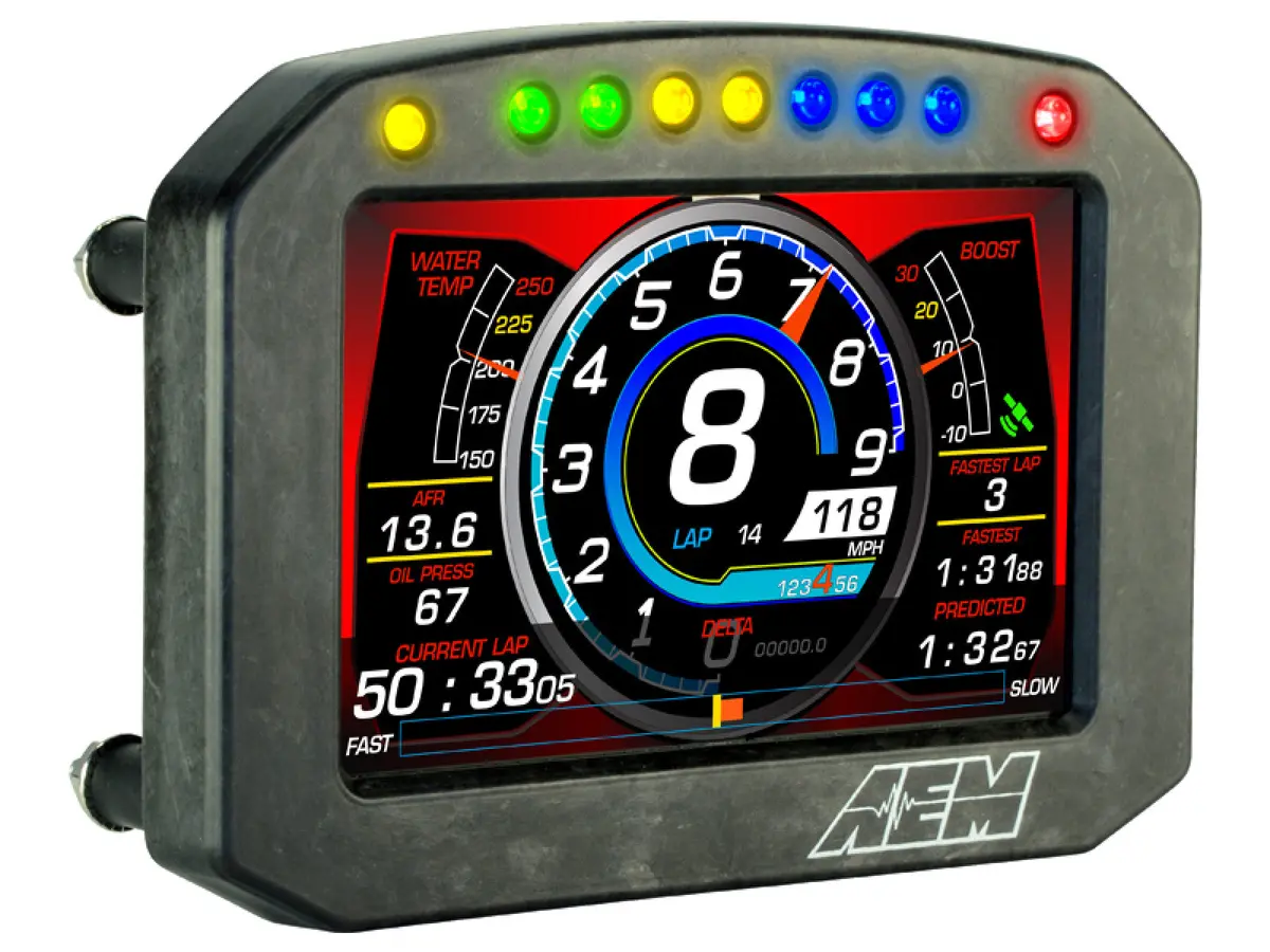 Aem Cd-5L Carbon Logging Flush Digital Dash Display - 30-5601F 1