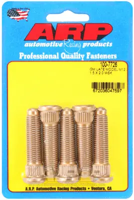 Arp Wheel Studs Kit - Late Gm Camaro, Firebird, Corvette - 5 Pack M12x1.50, 2.000" Uhl - 100-7726 1