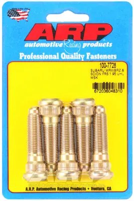 Arp Wheel Stud Kit -  Subaru Wrx/Sti, Brz Extended Length - 5 Pack M12x1.25, 1.950" Uhl - 100-7728 1