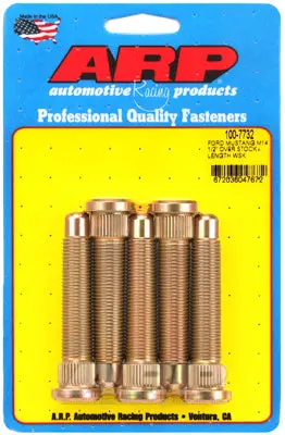 Arp Wheel Stud Kit -  15+ Ford Mustang Gt 1/2" Over Stock Length - 5 Pack M14x1.50, 2.935" Uhl - 100-7732 1