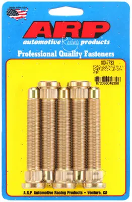 Arp Wheel Stud Kit -  15+ Ford Mustang Gt 1/2" Over Stock Length - 5 Pack M14x1.50, 3.435" Uhl - 100-7733 1