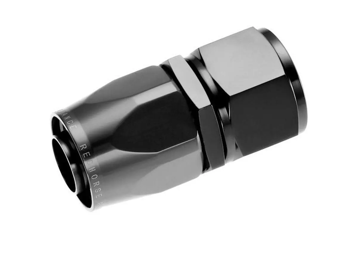 Redhorse Performance -4An Straight Female Aluminum Hose End - Black - 1000-04-2 1