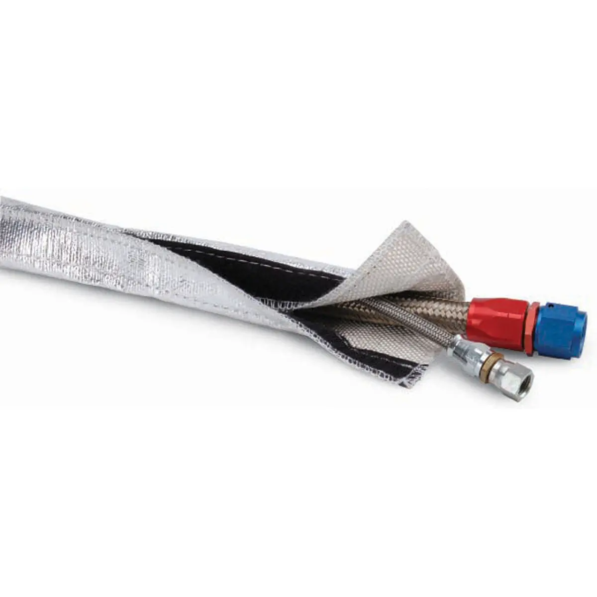 Dei Heat Shroud - 1" I.D. X 3Ft - Aluminized Sleeving-Hook & Loop Edge - 10405 1
