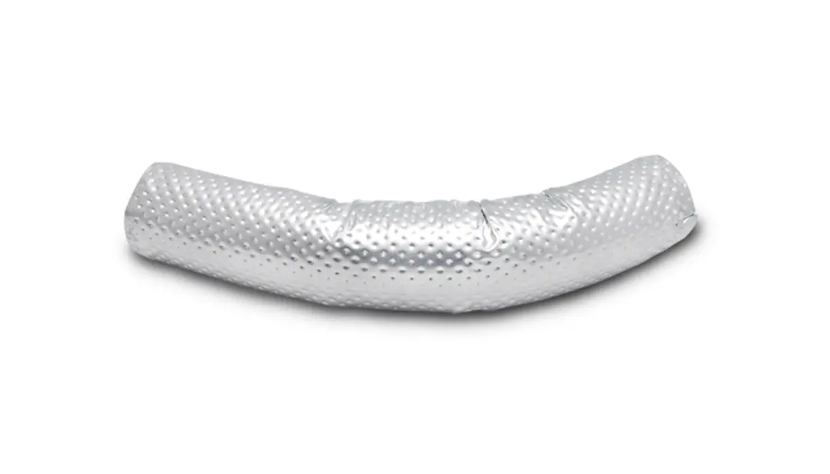 Vibrant Sheethot Preformed 90 Degree Pipe Shield, For 2-3" O.D. Tubing (8" Radius Bend, 18" Long)  - 25390 1