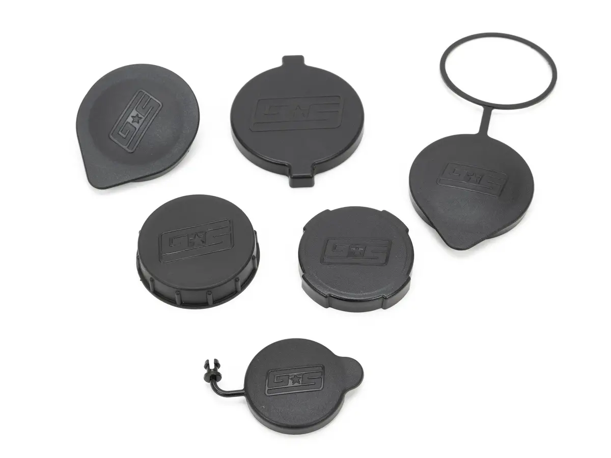Grimmspeed Subaru Engine Bay Reservoir Cap Set - Black (Set Of 6) - 120069 1