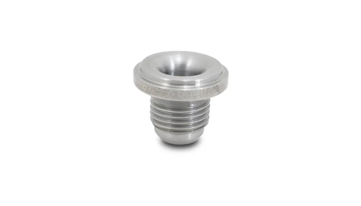 Vibrant Male -8An Mild Steel Weld Bung (3/4-16 Sae Thread; 1" Flange Od)  - 11252 1