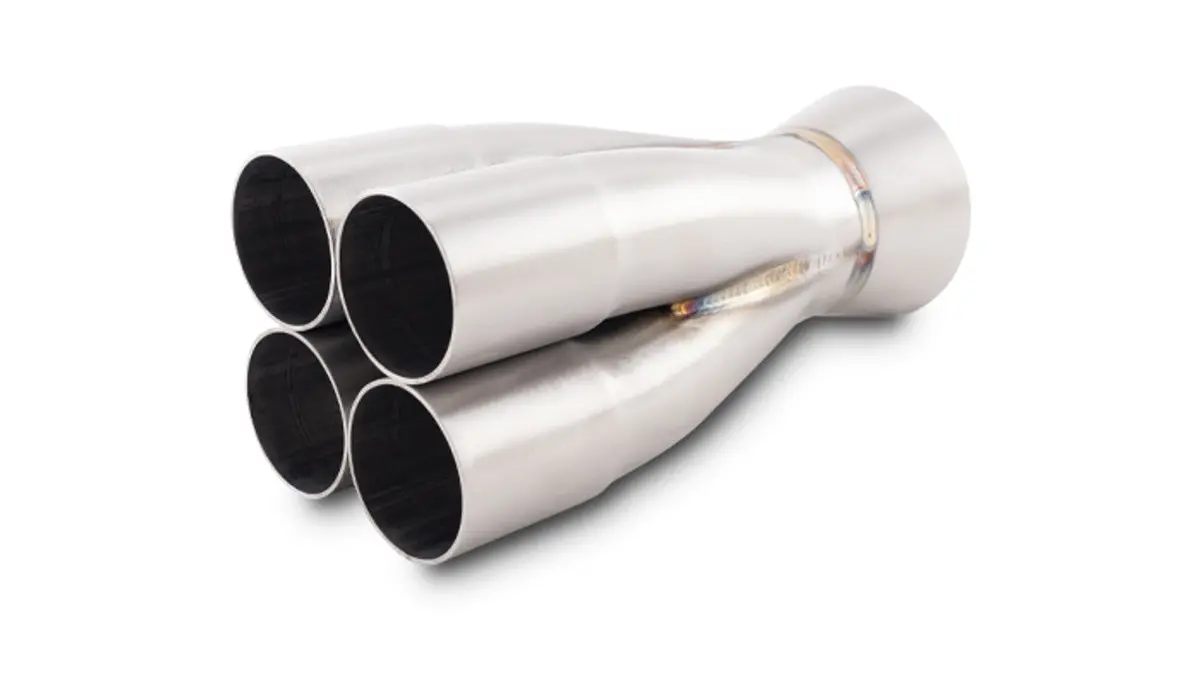 Vibrant Stainless Steel 4-1 Merge Collector, 1.625" Inlet I.D.; Merge O.D. - 2.25"; Outlet O.D. - 3.00" - 10304 1