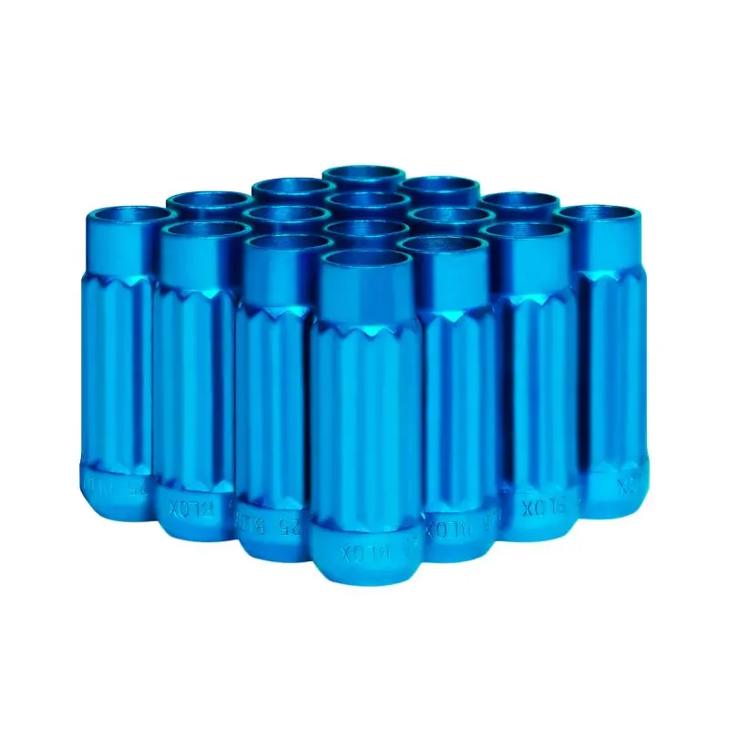 Blox Racing Tuner 12P17 Steel Lug Nuts - Blue 12X1.25 Set Of 16 12-Sided 17Mm - Bxac-00144-Bl 1
