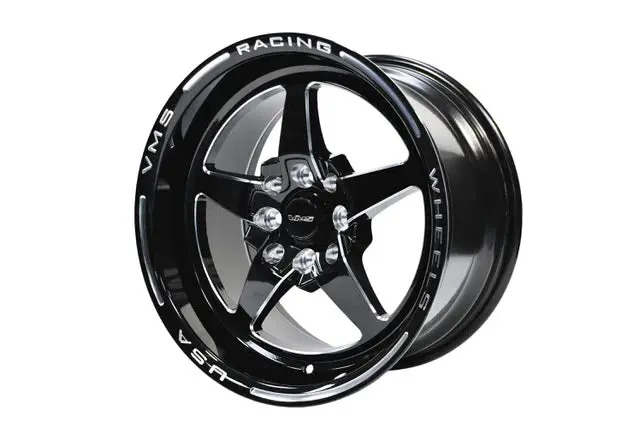 Vms Wheels Star 15X10 4X100/108 +20 Offset Black Milling Finish - Vwst085 1