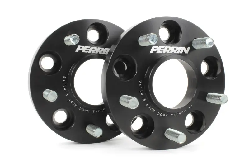 Perrin 64.1Mm Hub 5X114.3 20Mm Wheel Spacers (One Pair) - 17-21 Honda Civic Si - Php-Whl-020Bk 1