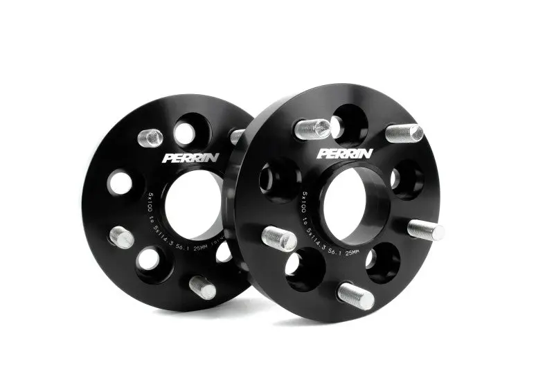 Perrin Wheel Spacer Adapter 25Mm Bolt-On Type 5X100 To 5X114.3 W/ 56Mm Hub (Set Of 2) - Psp-Whl-226Bk 1