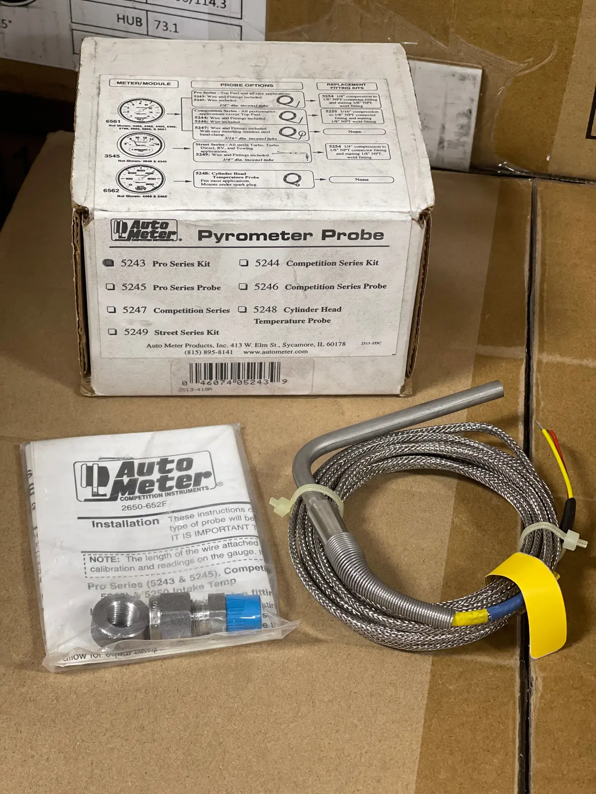 Autometer Pro Series Probe Kit - Atm5243 **Clearance** 1