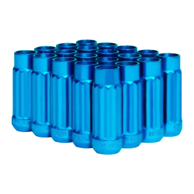 Blox Racing Tuner 12P17 Steel Lug Nuts - Blue 12X1.25 Set Of 20 12-Sided 17Mm - Bxac-00145-Bl 1