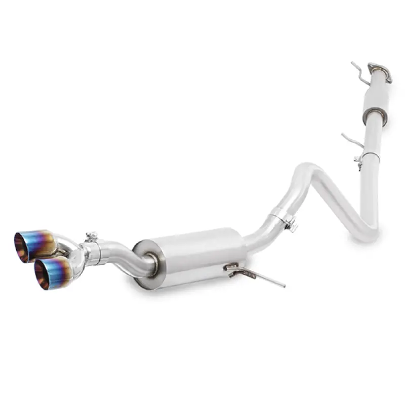 Mishimoto 14-16 Ford Fiesta St 1.6L 2.5In Stainless Steel Resonated Cat-Back Exhaust W/ Burnt Ti - Mmexh-Fist-14Rbt 1