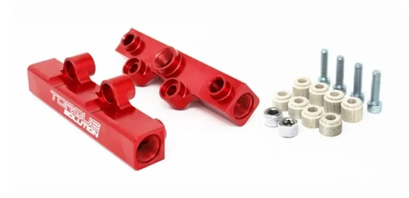 Torque Solution Top Feed Fuel Rails For 02-14 Subaru Wrx / 07-18 Sti - Red - Ts-Su-400R.2 1
