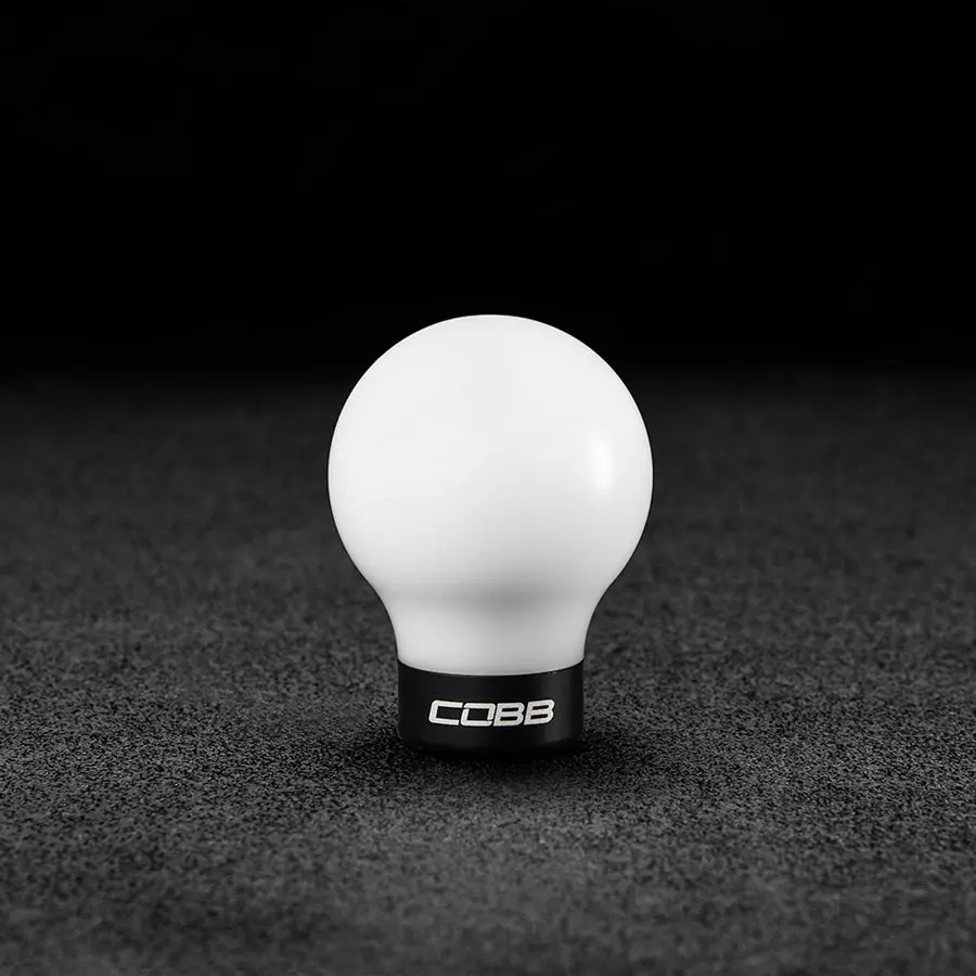 Cobb Tuning  Mazda Knob - White Knob W/ Stealth Black - 271350-W-Bk 1