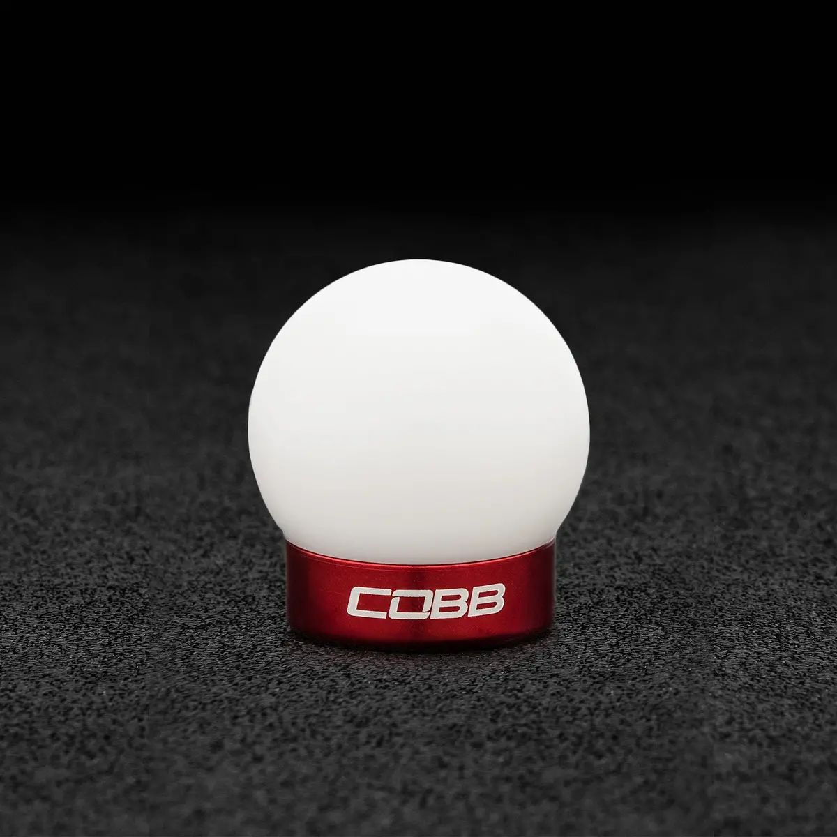 Cobb Tuning 15-22 Ford Mustang Ecoboost Shift Knob - White Knob W/ Race Red - 2M1350-W-Rd 1