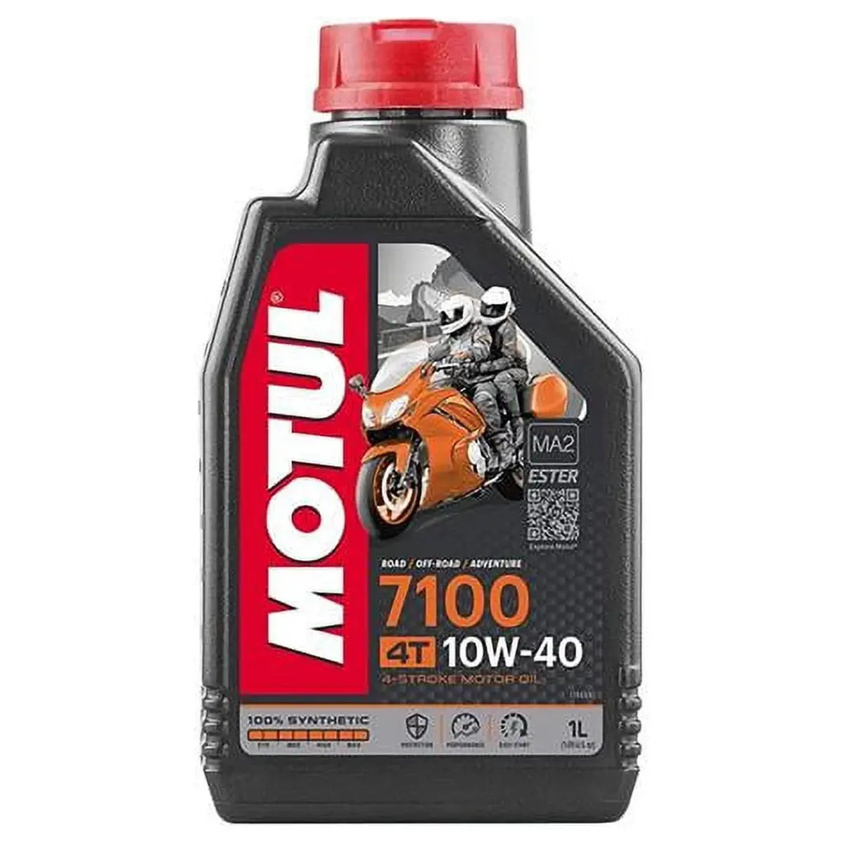 Motul 7100 4T 10W40 4-Stroke Motorcycle Motor Oil - 1L (1.05Qt) - 104091 1