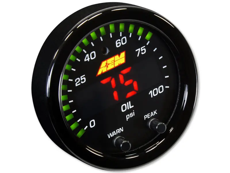 Aem X-Series 0-100 Psi Oil Pressure Display Gauge - 30-0301 1