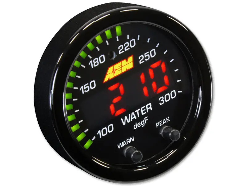 Aem X-Series 100F-300F Degree Water Temperature Display Gauge - 30-0302 1