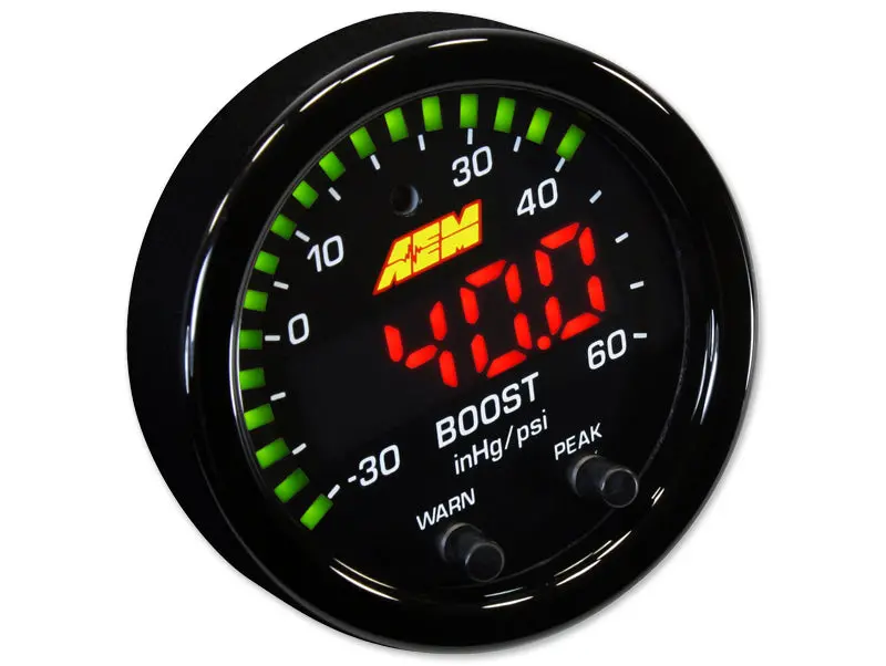 Aem X-Series -30In/Hg~60 Psi Boost Display Gauge - 30-0308 1