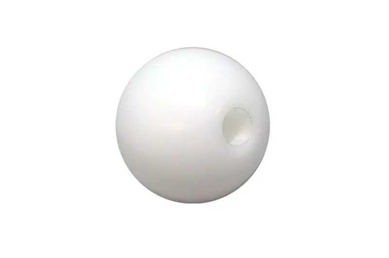 Torque Solution Delrin 50Mm Round Shift Knob (White) Universal 10X1.5 - Ts-Uni-107Bw 1