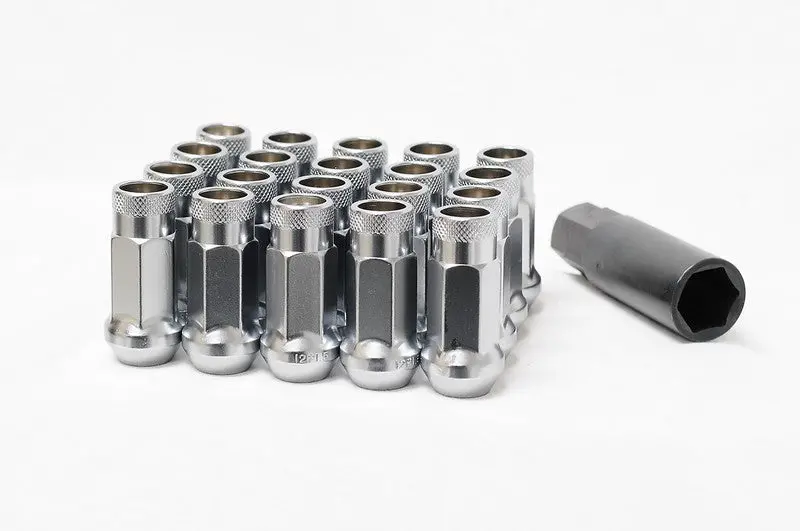 Muteki Sr48 Lug Nuts Open End - Satin Silver 1