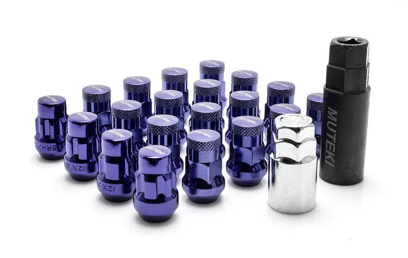 Muteki Sr35 Lug Nuts Closed End W/ Locks 16+4 - Purple 1