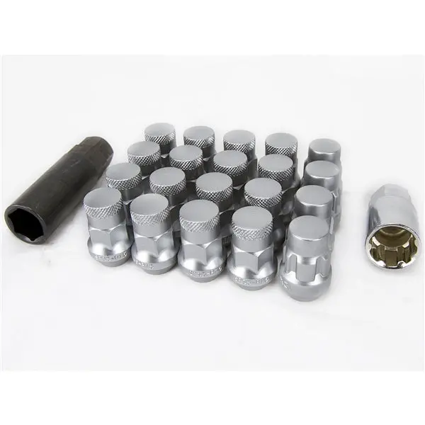 Muteki Sr35 Lug Nuts Closed End W/ Locks 16+4 - Satin Silver 1