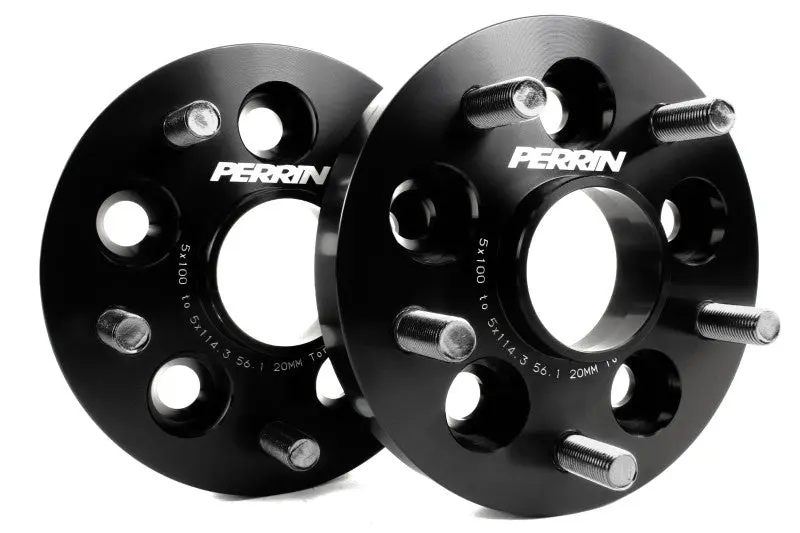 Perrin Wheel Spacer Adapter 20Mm Bolt-On Type 5X100 To 5X114.3 W/ 56Mm Hub (Set Of 2) - Psp-Whl-220Bk 1