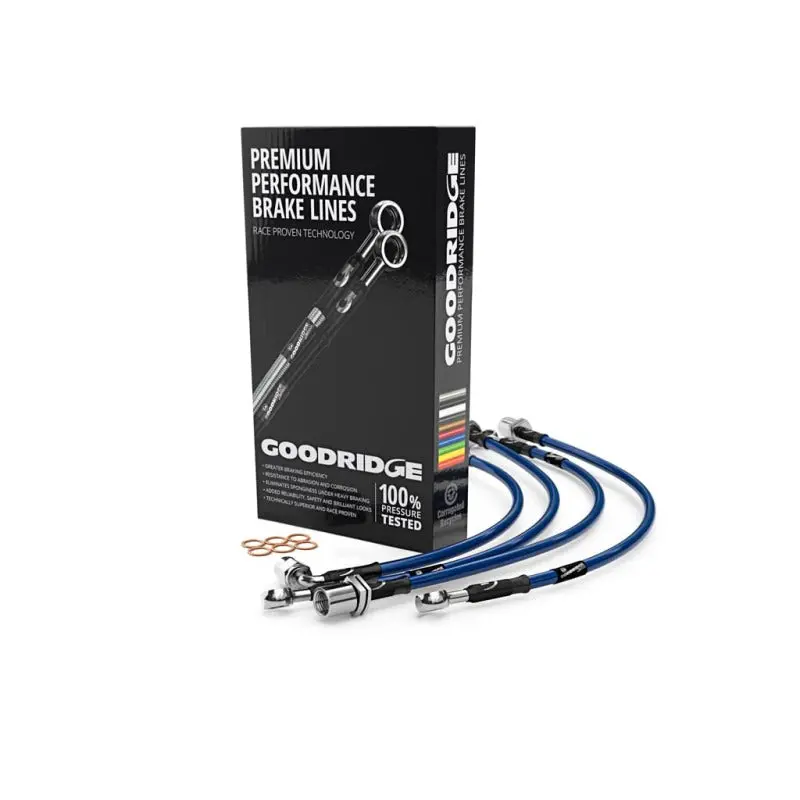 Goodridge Stainless Steel Brake Line Kit - 08-11 Toyota Land Cruiser - Electric Blue - 21128-Eb 1