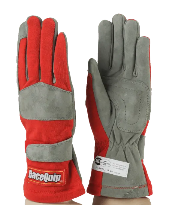 Racequip 351 Series 1 Layer Nomex Race Gloves - Red - Xl - 351016 1