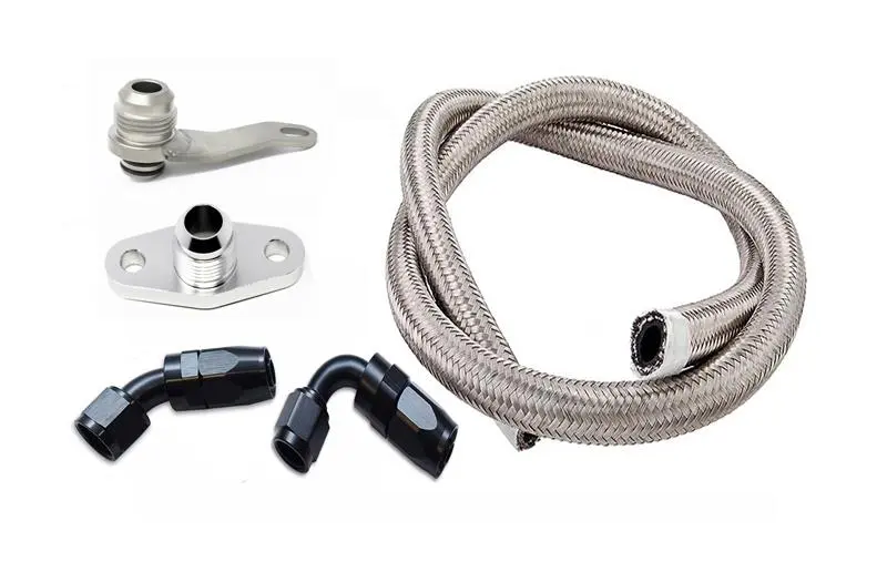 Torque Solution -10An Turbo Oil Return Line Kit For Subaru Ej All Years W/ Garrett Gt/Gtx, Bw Efr Turbos - Ts-Su-486K-G 1