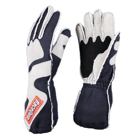 Racequip 356 Series 2 Layer Nomex Outseam Race Gloves - Gray/Black - 2X-Large - 356607 1