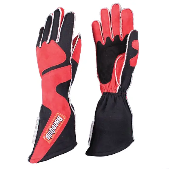 Racequip 359 Series 2 Layer Nomex Outseam Race Gloves - Red/Black - X-Large - 359106 1