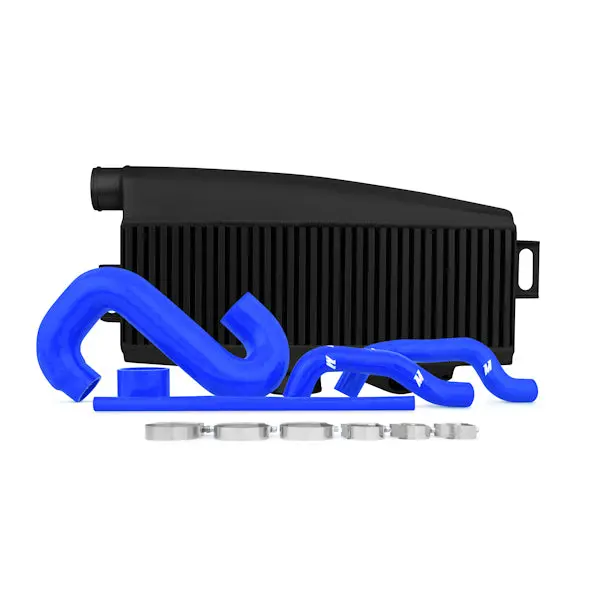 Mishimoto Subaru Wrx/Sti 2001-2007 Performance Black Top-Mount Intercooler W/ Blue Hoses - Mmtmic-Wrx-01Bkbl 1