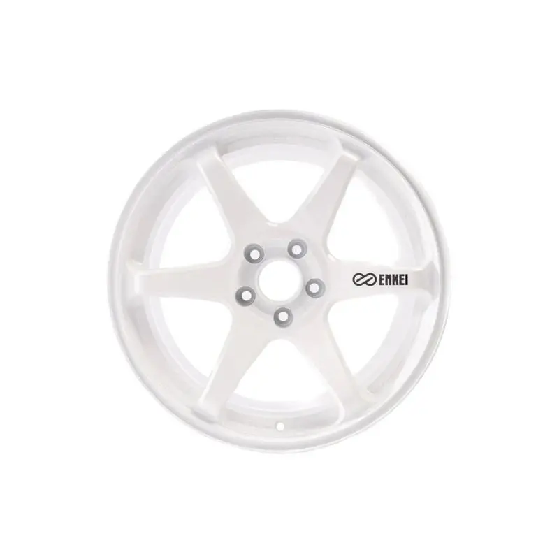 Enkei T6r 18X9.5 38Mm Offset 5X114.3 Bolt Pattern 72.6 Bore Vanquish White Wheel - 539-895-6538Wp 1