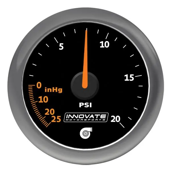 Innovate Motorsports Mtx Analog, 20 Psi Vacuum/Boost Gauge Kit, Black Dial - 3857 1