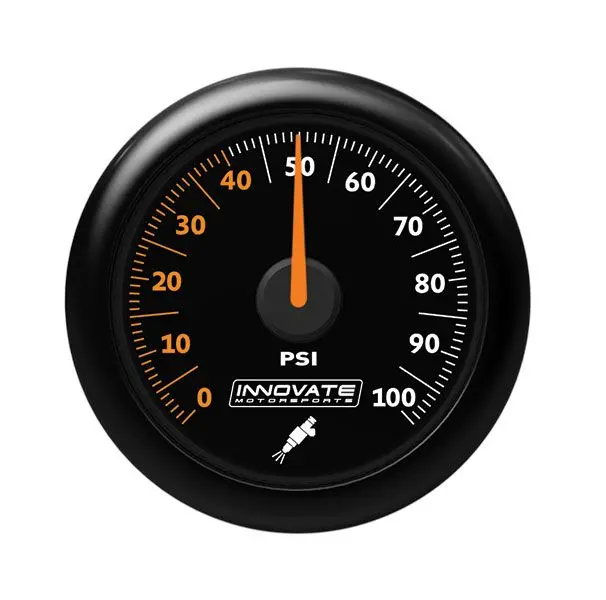 Innovate Motorsports Mtx Analog, Fuel Pressure 0-100 Psi Gauge Kit, Black Dial - 3863 1