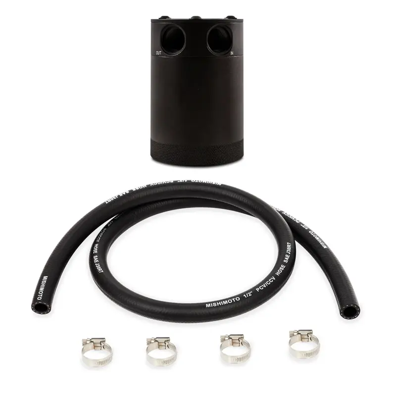 Mishimoto Universal Compact Baffled Oil Catch Can - 2-Port - Mmbcc-Cbtwo-Bk 2