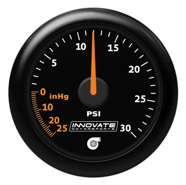 Innovate Motorsports Mtx Analog, 30 Psi Vacuum/Boost, Black Faceplate Gauge Kit - 3908 1