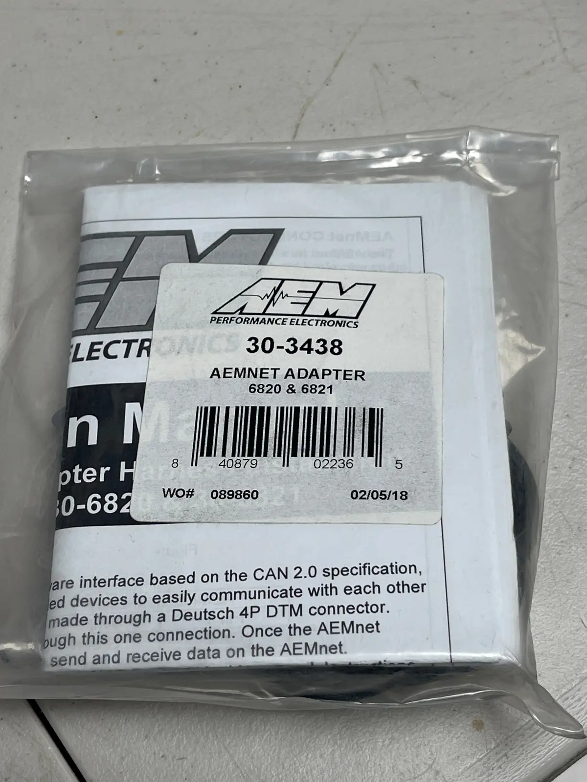 Aemnet Adapter For 30-6820 & 30-6821 - Aem30-3438-Xxx **Clearance** 1