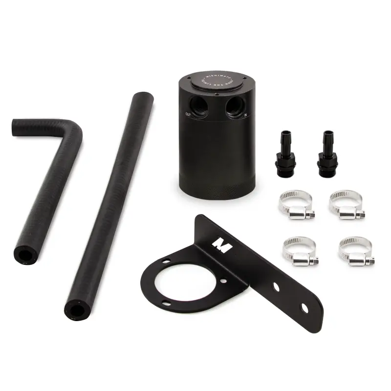 Mishimoto 2016+ Honda Civic 1.5L Turbo Baffled Oil Catch Can Kit - Black (Pcv Side) - Mmbcc-Civ-16Pbe 2