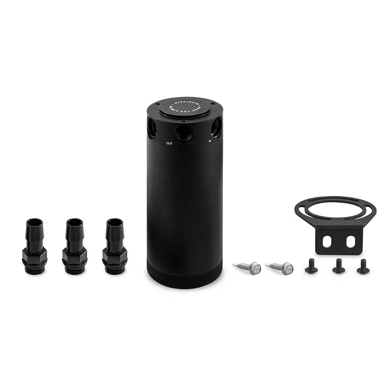 Mishimoto Universal Compact Baffled Oil Catch Can - 3-Port - Mmbcc-Cbthr-Xlbk 1