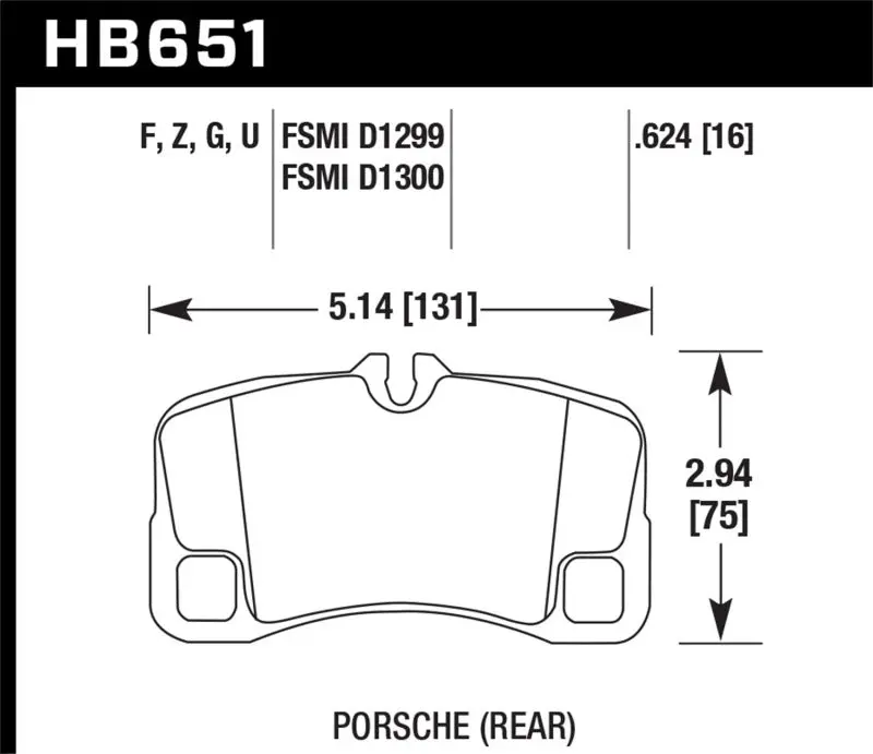 Hawk Er-1 Race Rear Brake Pads - 09-11 Porsche 911 3.6L Carrera Exc.Ceramic Composite Brakes - Hb651d.624 2