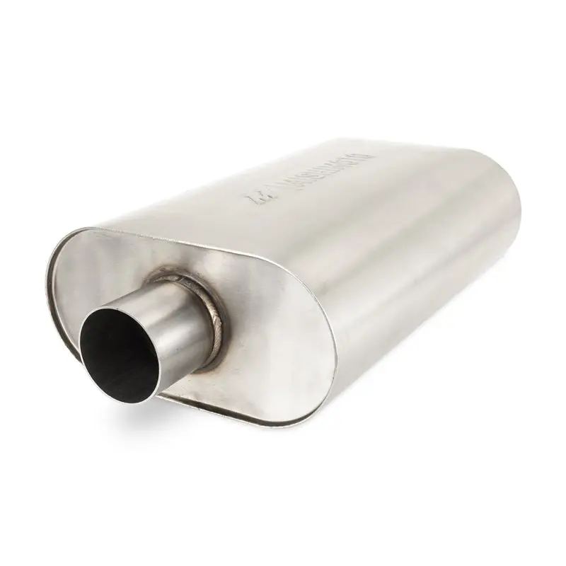 Mishimoto Universal Muffler With 2.5In Center Inlet/Outlet - Brushed - Mmexh-Mf-25Ccbr 1