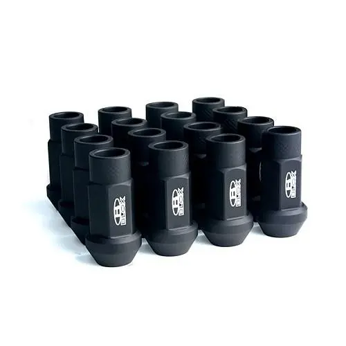 Blox Racing Street Series Forged Lug Nuts - Flat Black 12X1.5Mm - Set Of 16 - Bxac-00103-Ssfb 1