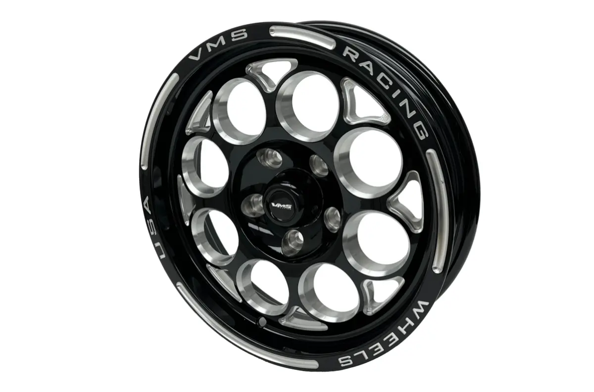 Vms Modulo Drag Street Wheel 15X3.5 5X120.7 5 Lug -13 Offset Black Milling - Vwmo012 1