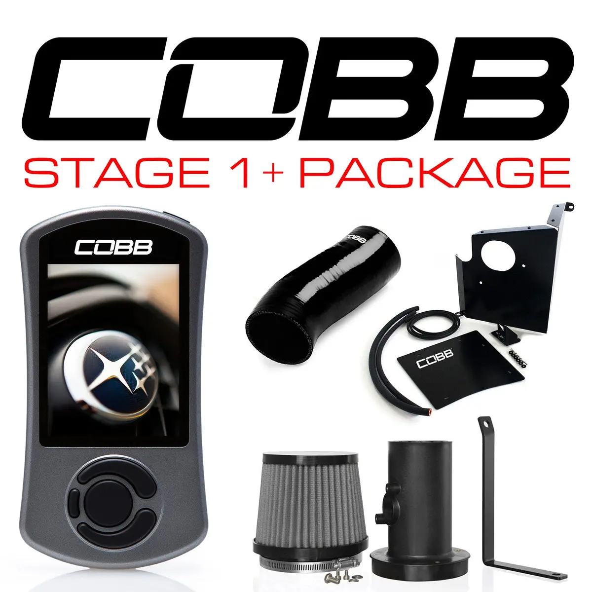 Cobb Tuning  Subaru 06-07 Wrx, 04-07 Sti, 04-06 Fxt Stage 1+ Power Package (Black) W/V3 - 613X01p 1
